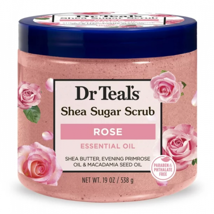 Dr Teals Shea Sugar Scrub Rose 538g
