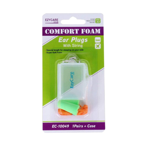 EzyCare Comfort Foam Ear Plugs with String Model 10049