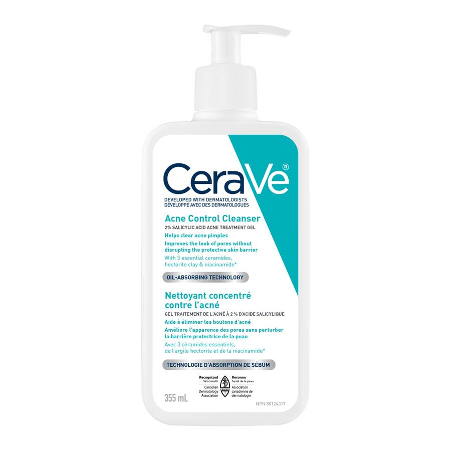 CeraVe Acne Control Cleanser 355ml – Salicylic Acid Face Wash for Clearer Skin 1