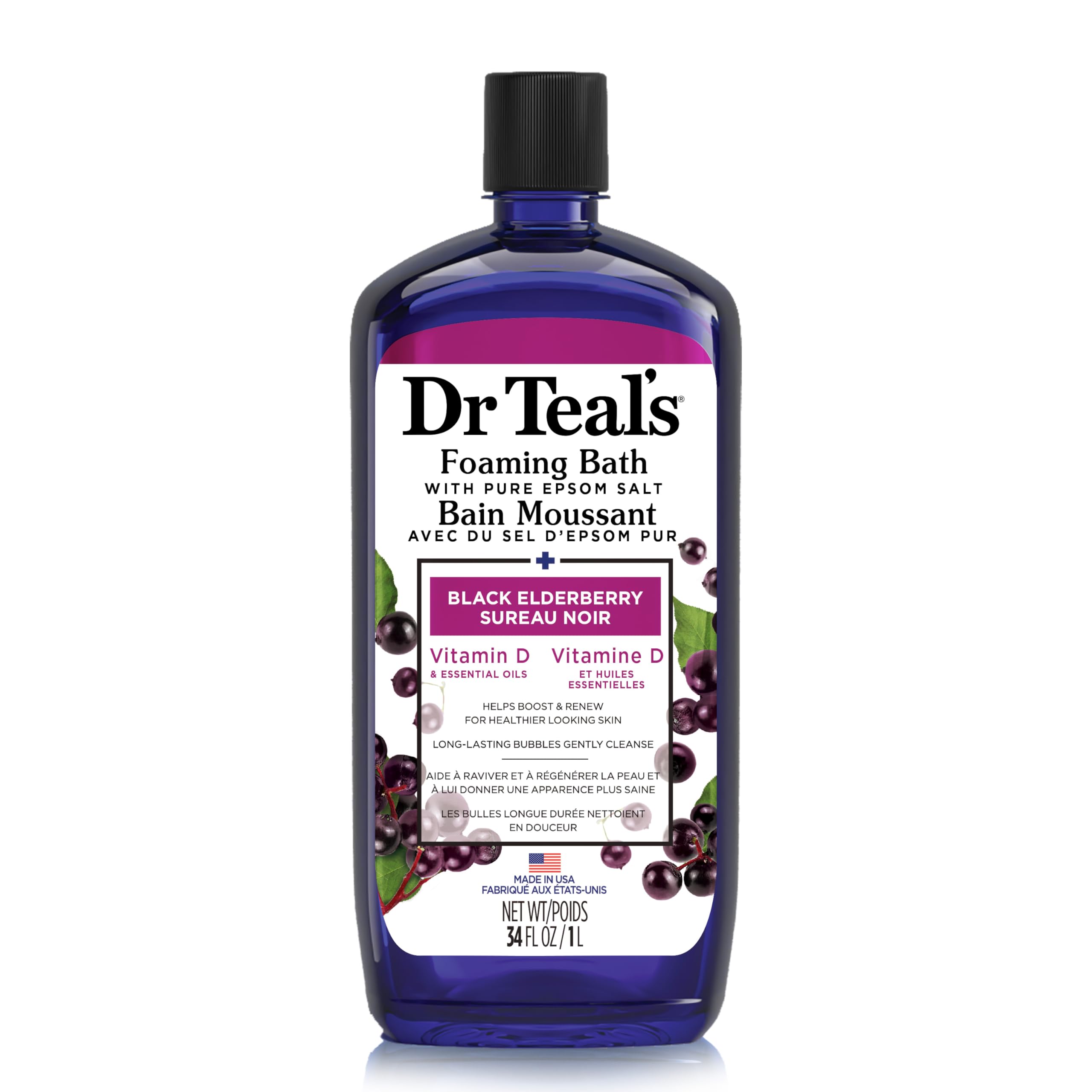 Dr Teal's Black Elderberry Foaming Bath 1000ml 1