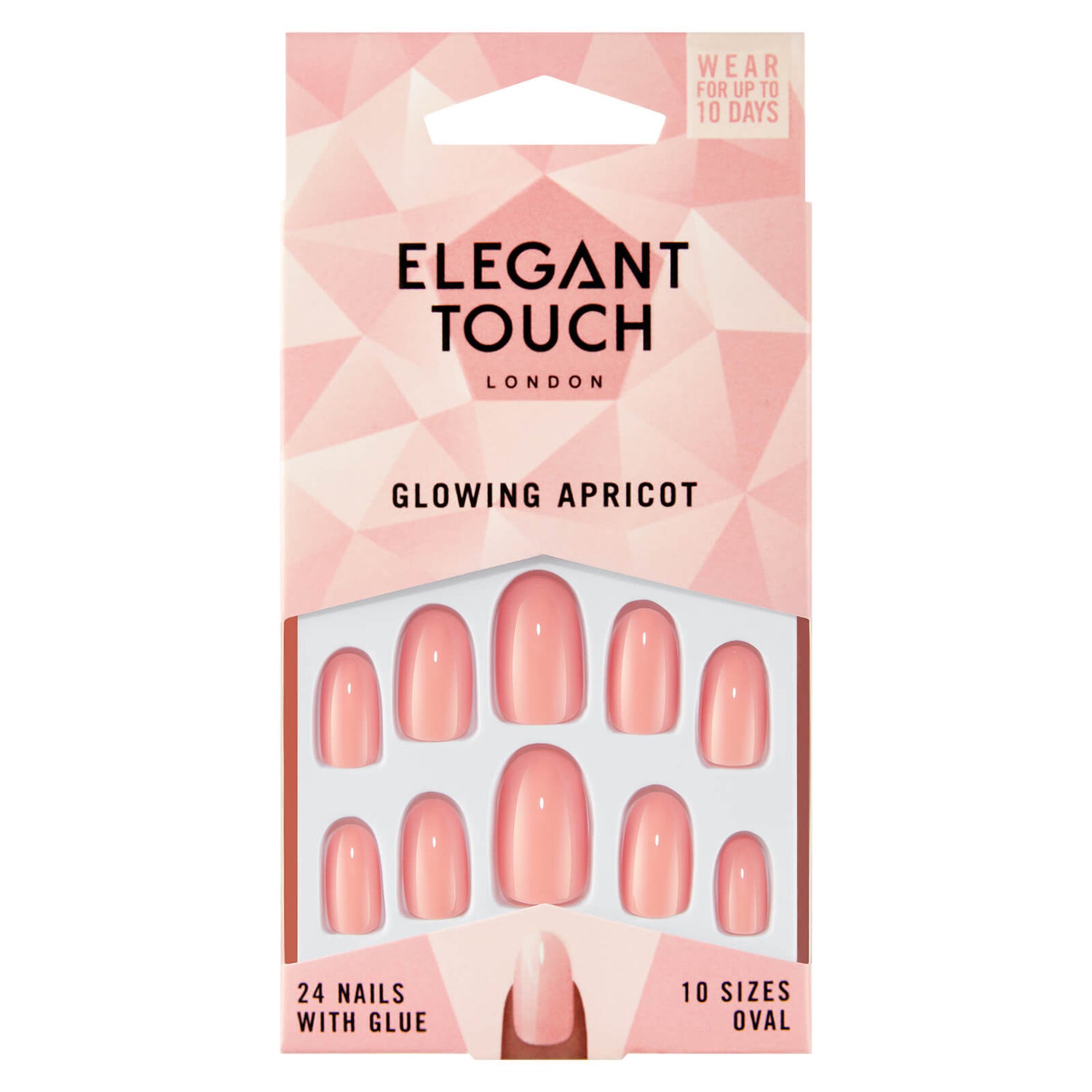 Elegant Touch Glowing Apricot Nails 24s 1