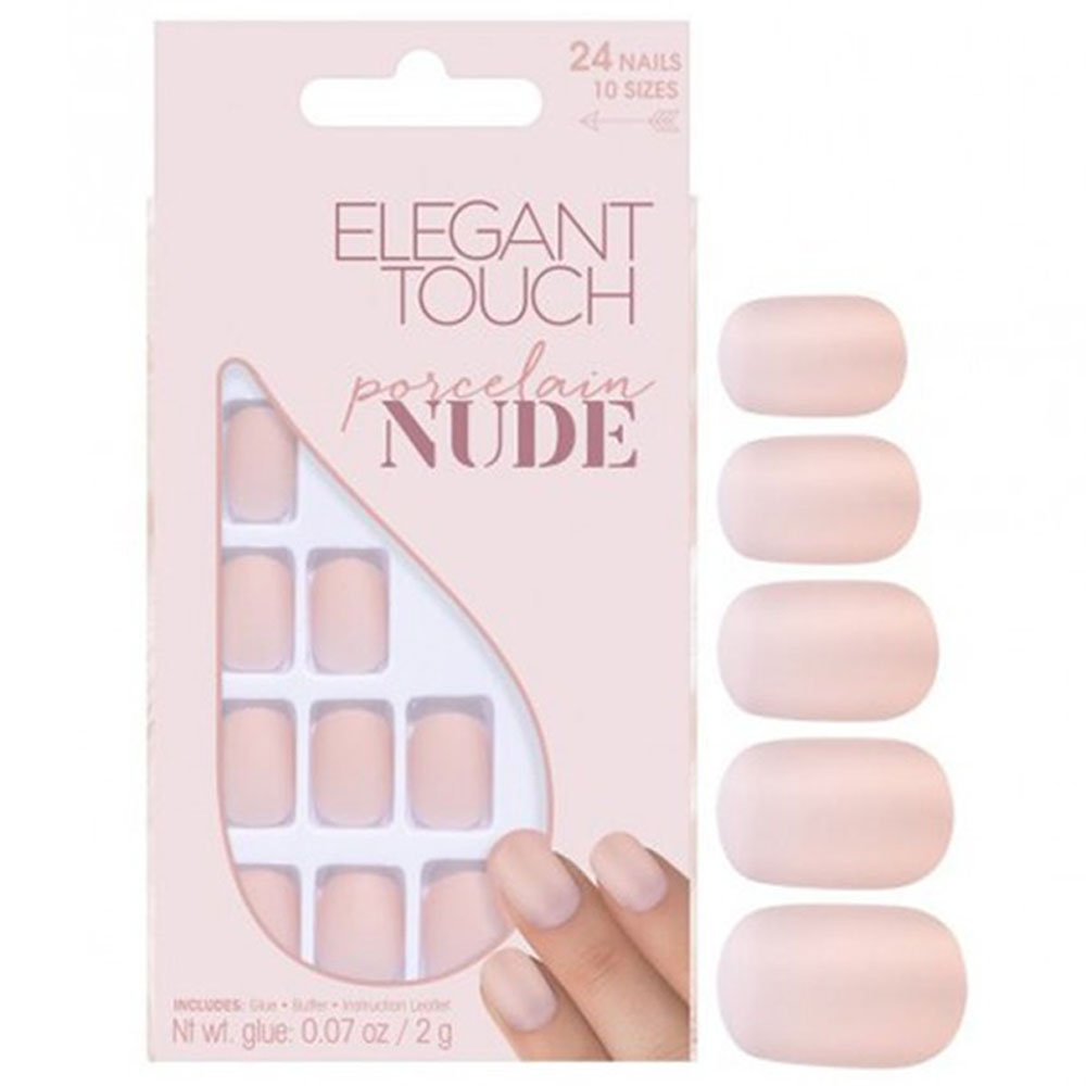 Elegant Touch Porcelain Nude Nails 24s