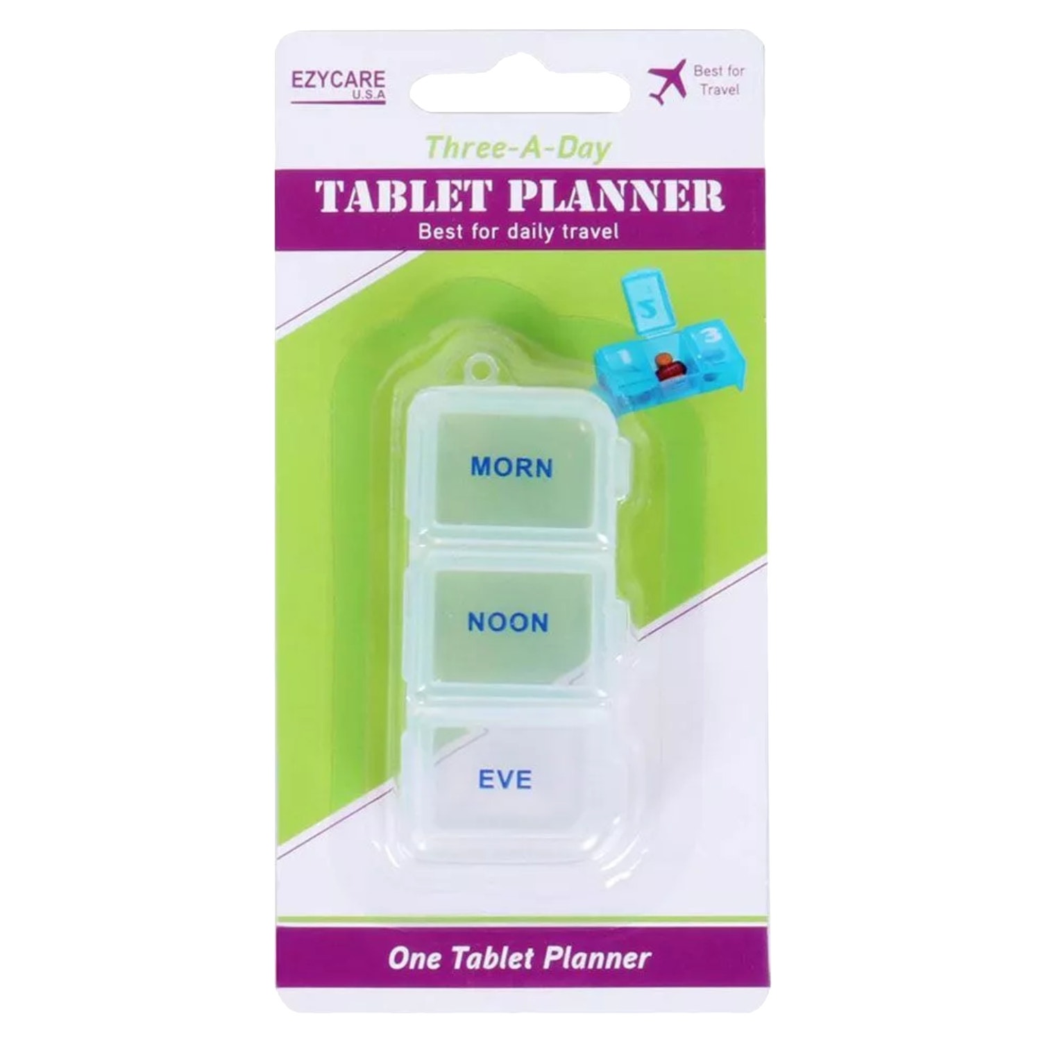 Ezycare Three-A-Day Tablet Planner – Daily Pill Organizer 1