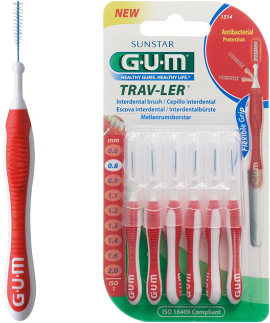 GUM Proxabrush Trav-Ler 0.8mm 1314