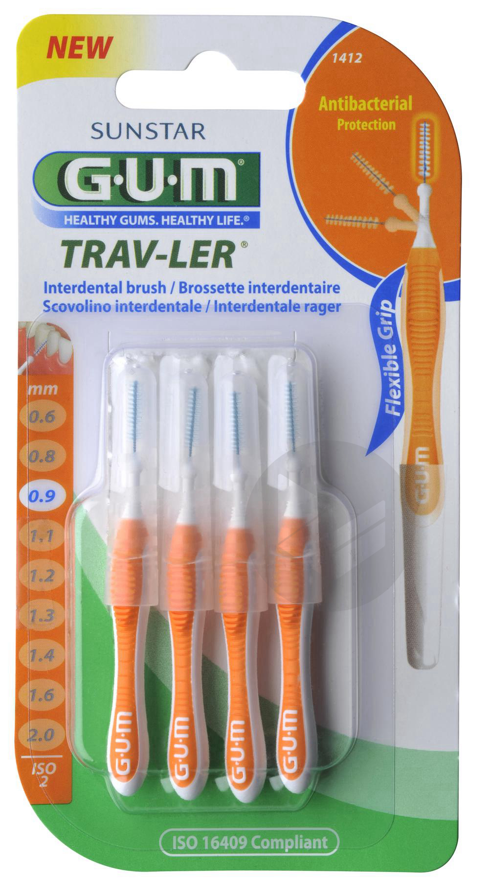 GUM Proxabrush Trav-Ler 0.9mm 1412