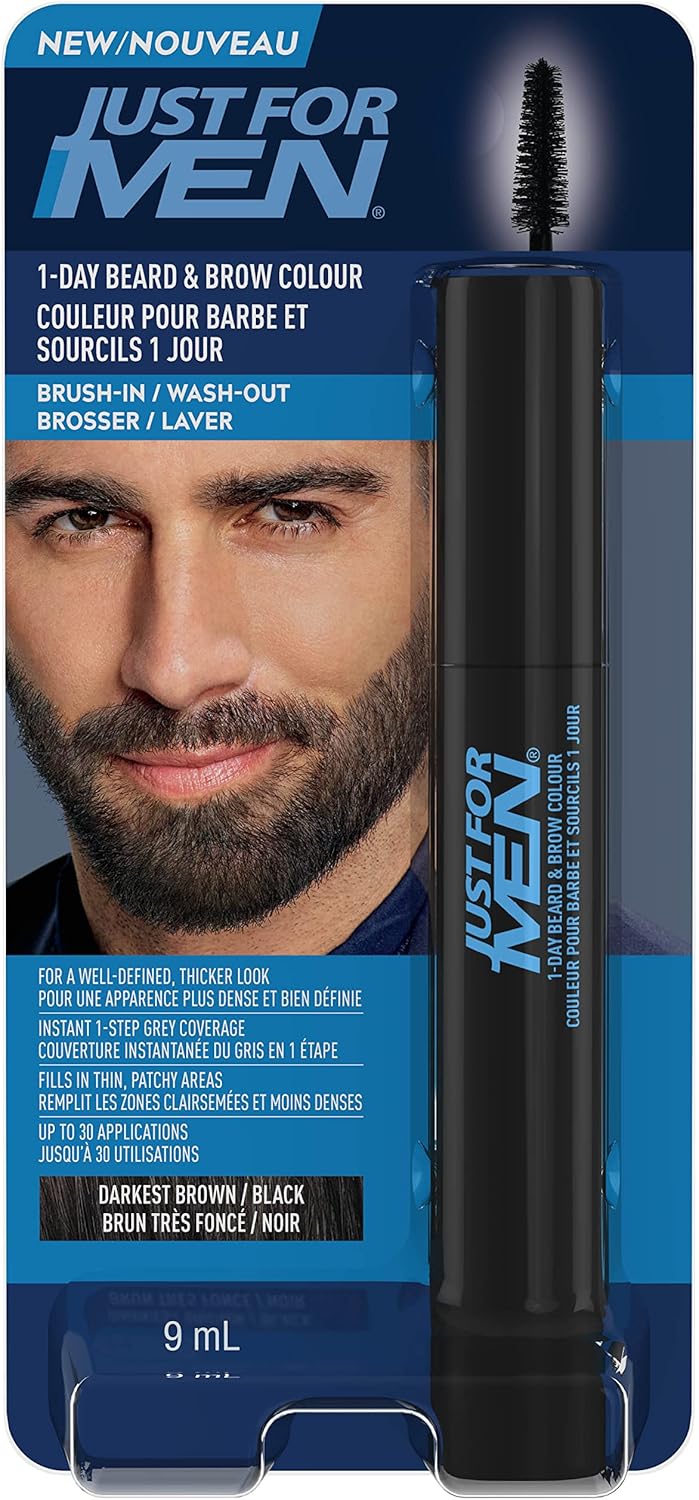 Just For Men 1-Day Beard & Brow Color Dark Brown Black 9g 1