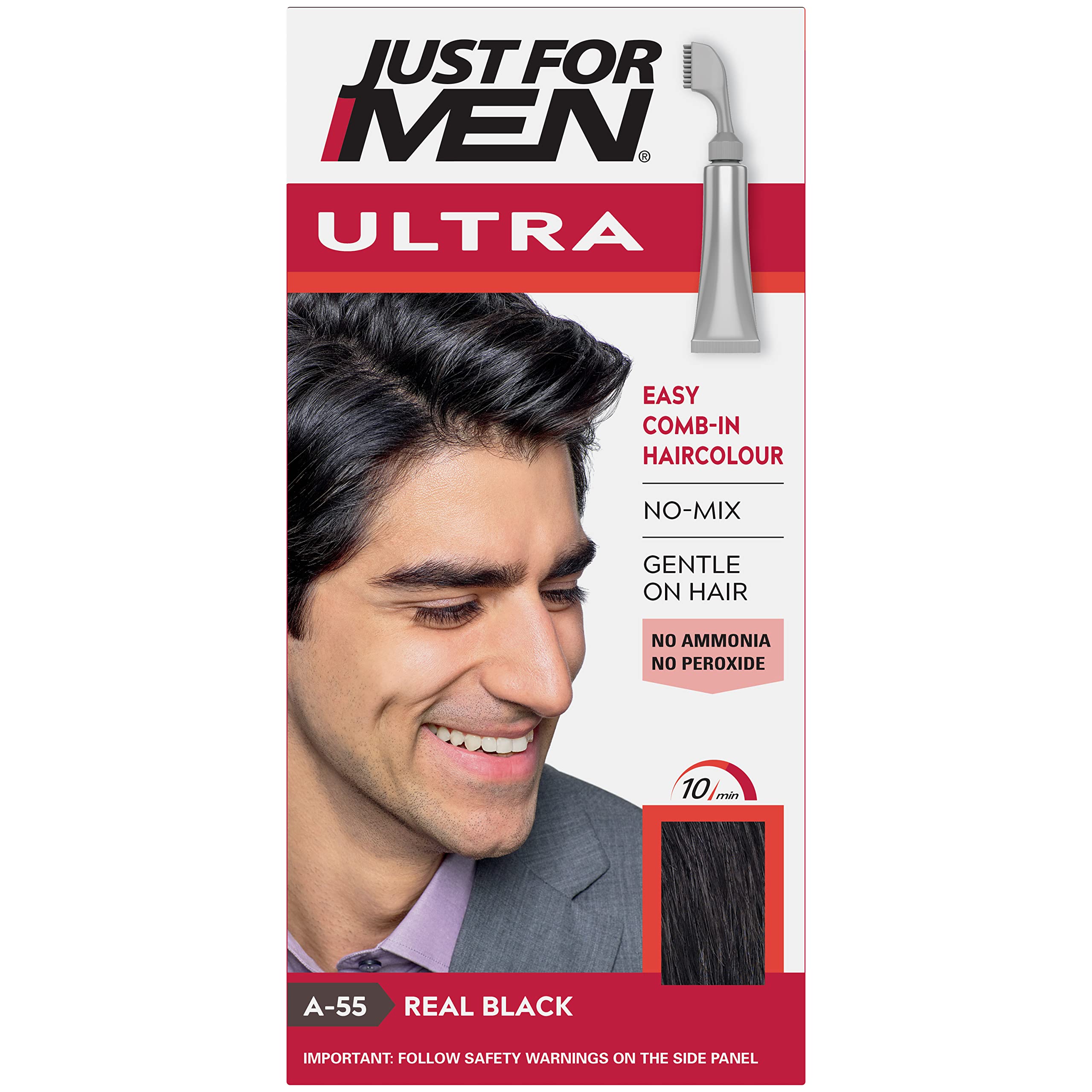Just For Men Easy Comb In Color Real Black A55