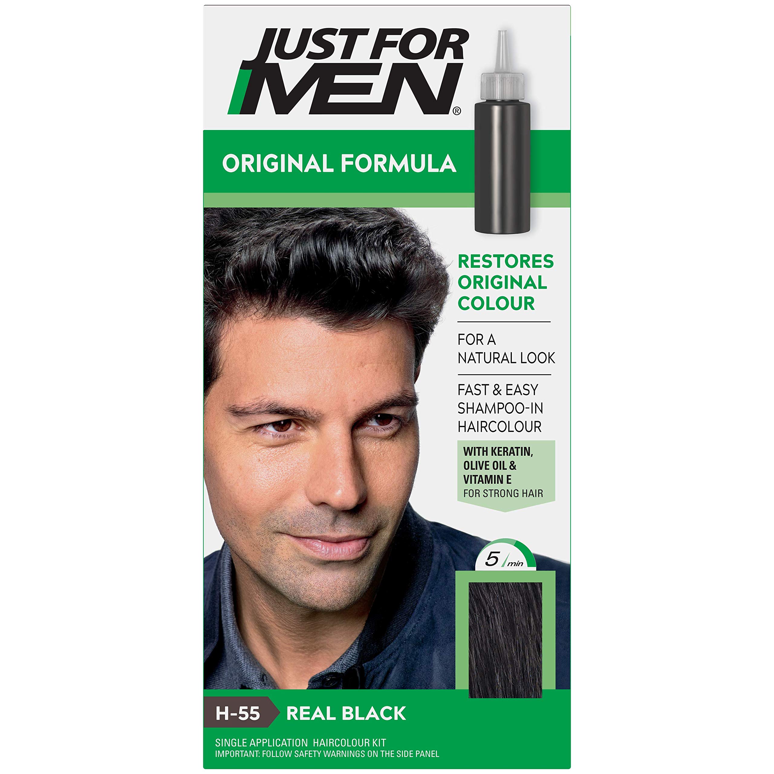 Just For Men Shampoo In Color Real Black H55
