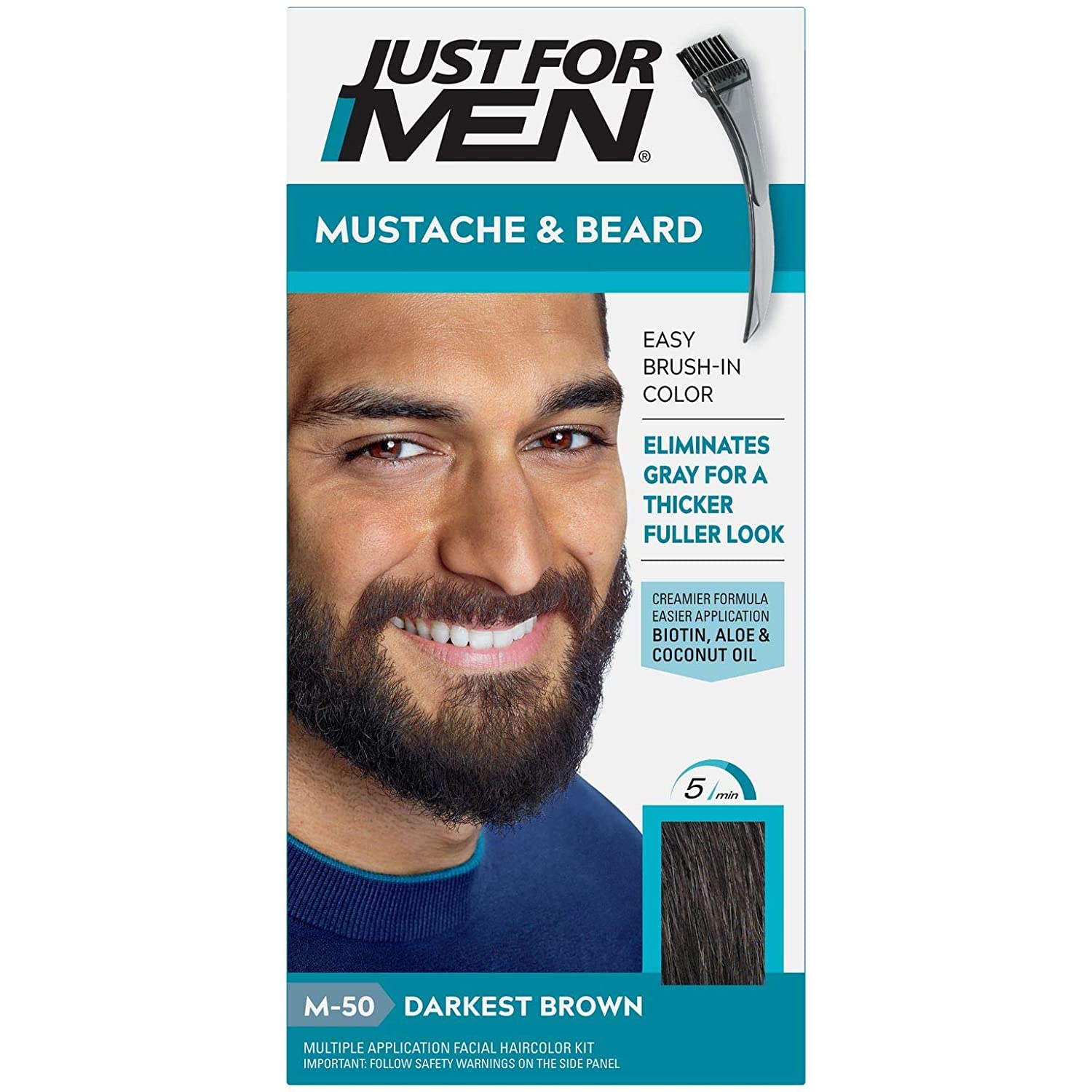 Just For Men Mustache and Beard M50 Darkest Brown