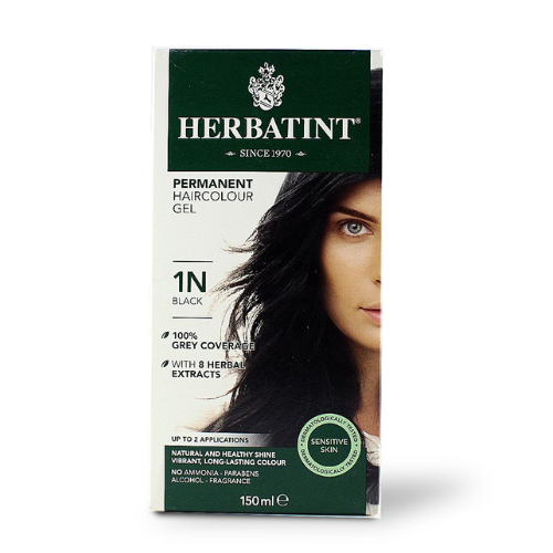 Herbatint Permanent Haircolor Gel 1N Black 150ml 1