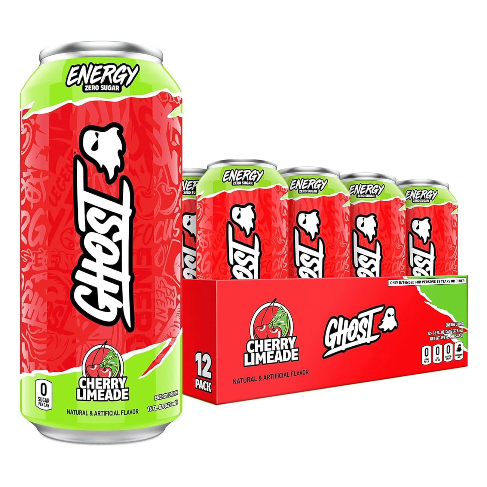 Ghost Energy Drink Cherry Limeade Flavor - 473ml x 12pcs