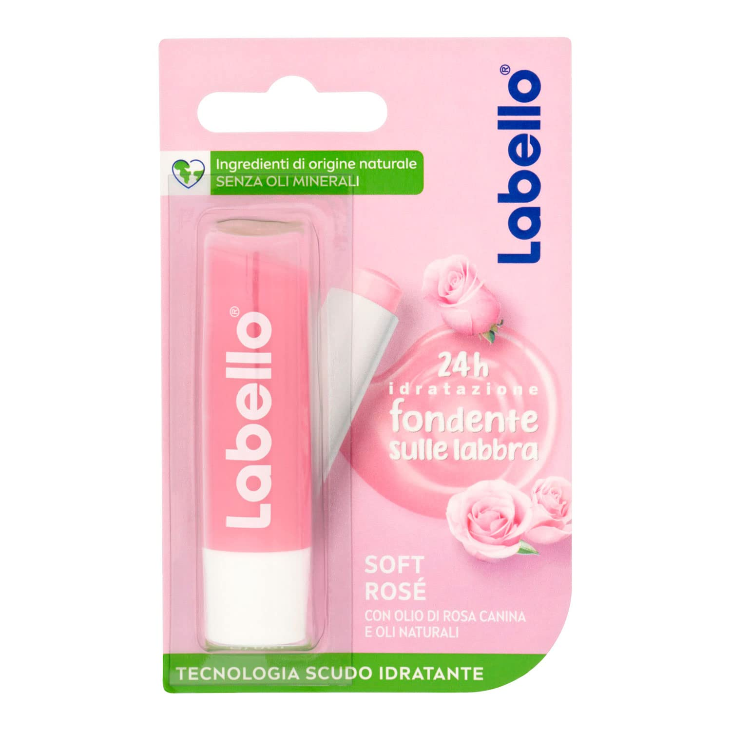 Labello Soft Rose Lip Balm 4.8g - Hydrating Lip Care with Soft Rose Tint for Smooth And Beautiful Lips