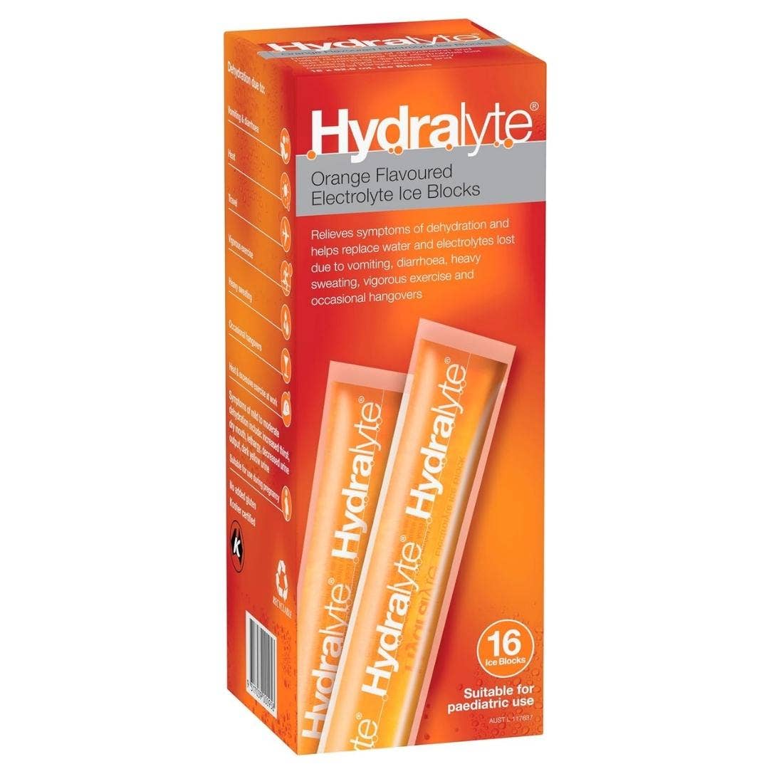 Hydralyte Ice Blocks Orange 16s 1