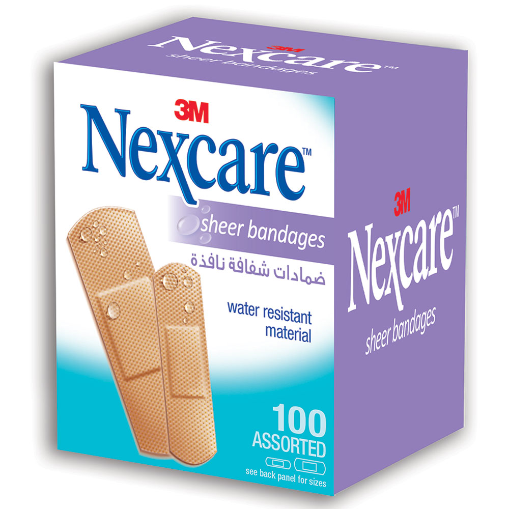 Nexcare Sheer Bandages Assorted 100s 1