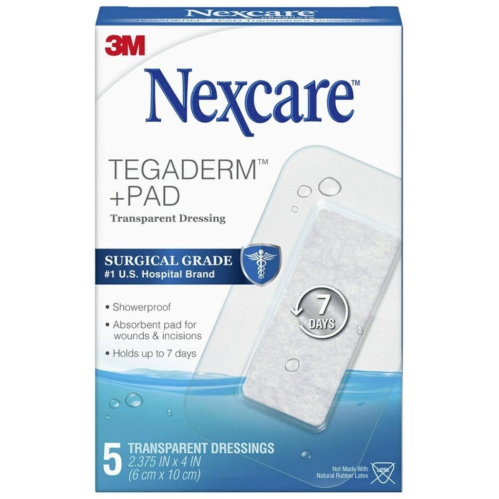 Nexcare Tegaderm + Pad Transparent Dressing 6x10cm 5s