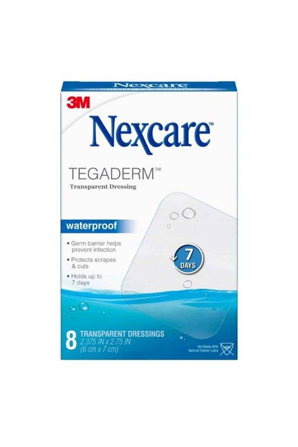 Nexcare Tegaderm Transparent Dressing 6x7cm 8s