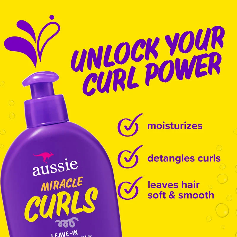 Aussie Miracle Curls Leave-In Detangling Milk 200ml 2