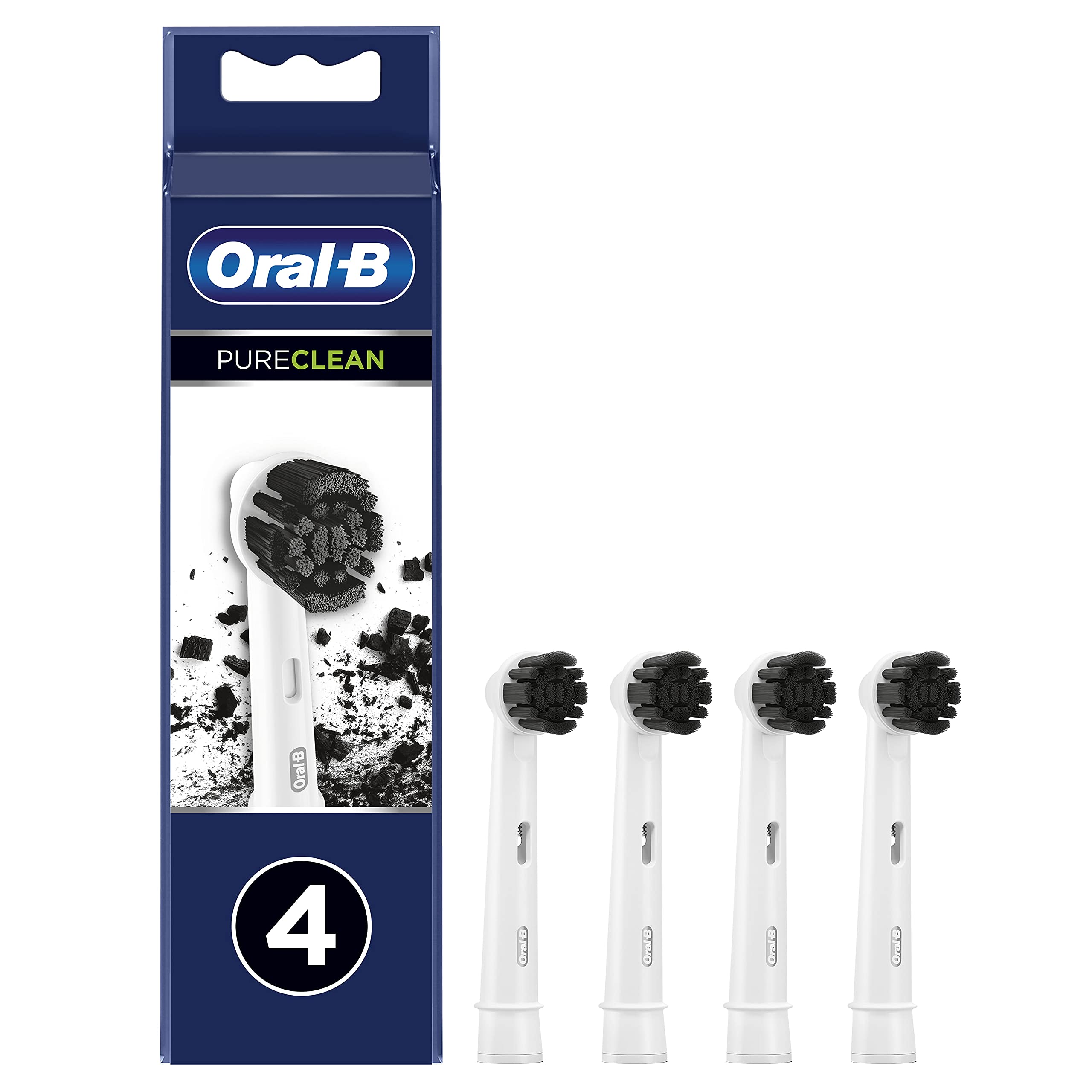Oral-B Pure Clean Toothbrush Charcoal Head 4S 1