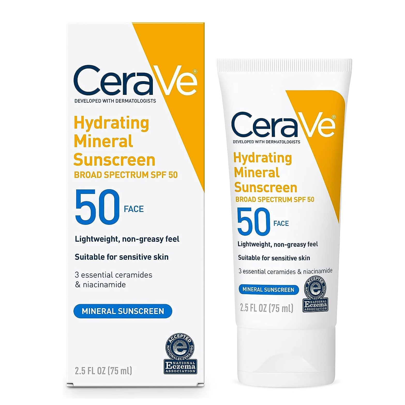 CeraVe Hydrating Sunscreen Mineral SPF 50 75 ml