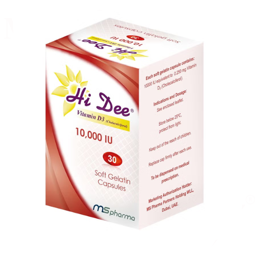 Hi Dee Vitamin D3 10,000 IU – 30 Soft Gelatin Capsules