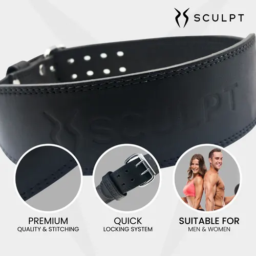 Sculpt Leather Belt Black 2XL 3