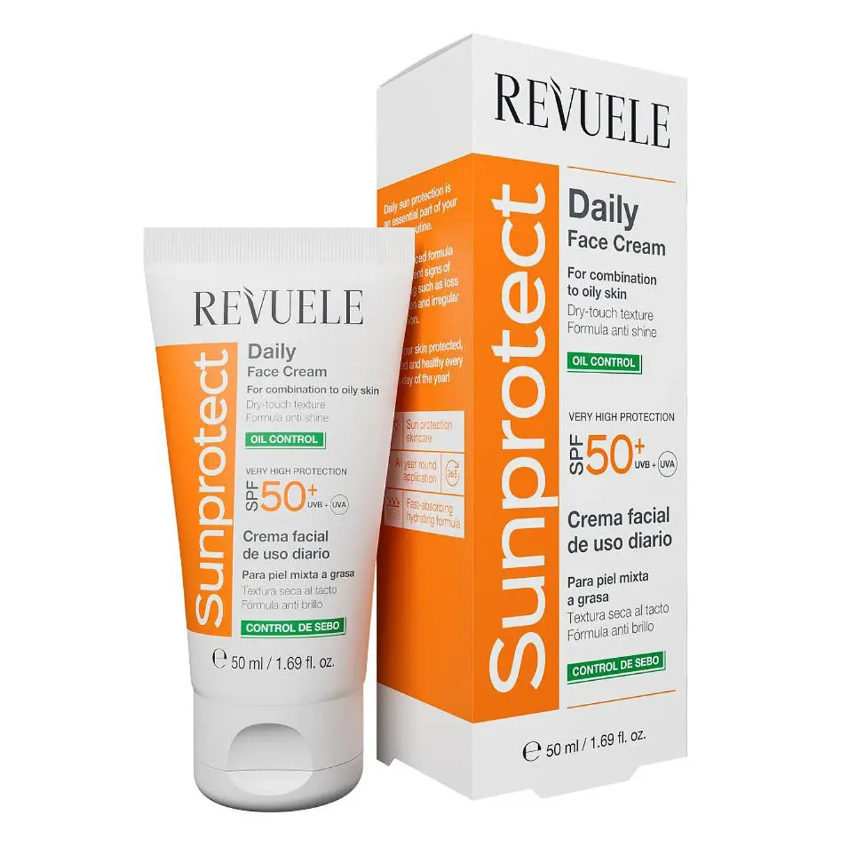 Revuele Sunprotect Daily Face Cream Spf 50+ Oil Control 50ml