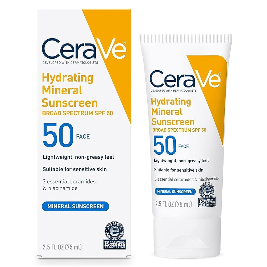 CeraVe 100% Mineral Sunscreen SPF 50 - 75ml