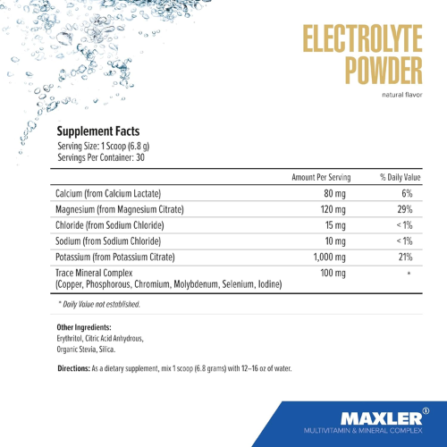 Maxler Electrolyte Powder – Fruit Punch Flavor, 204g 2
