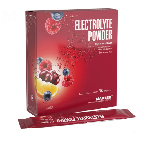 Maxler Electrolyte Powder – Fruit Punch Flavor, 102g