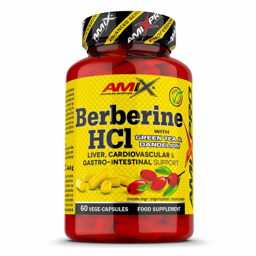 Amix Berberine HCl with GreenTea & Dandelion 60 Caps 1