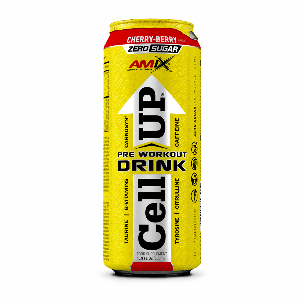 Amix CellUP PreWorkout Drink Cherry Berry Flavor - 500ml  1