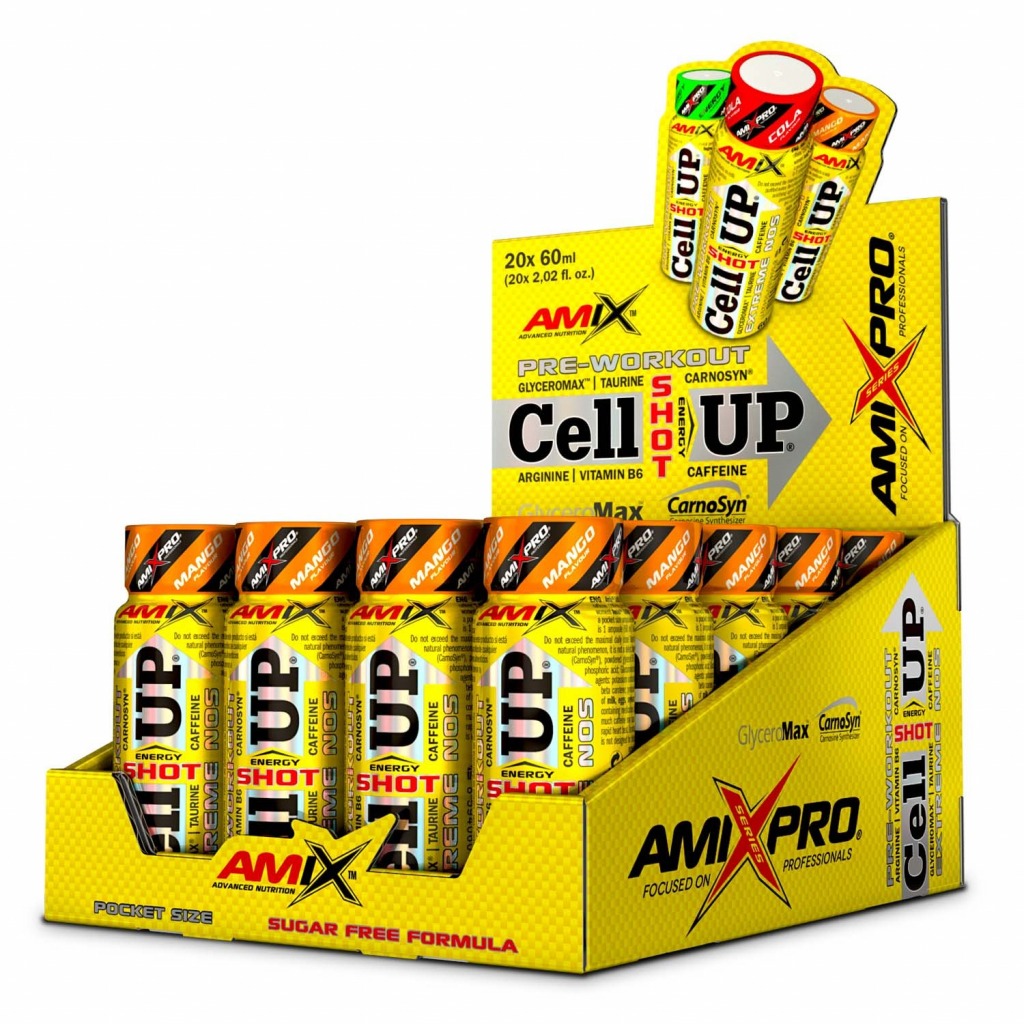 Amix CellUp Pre-workout Shot Mango Flavor - 60ml x 20pcs