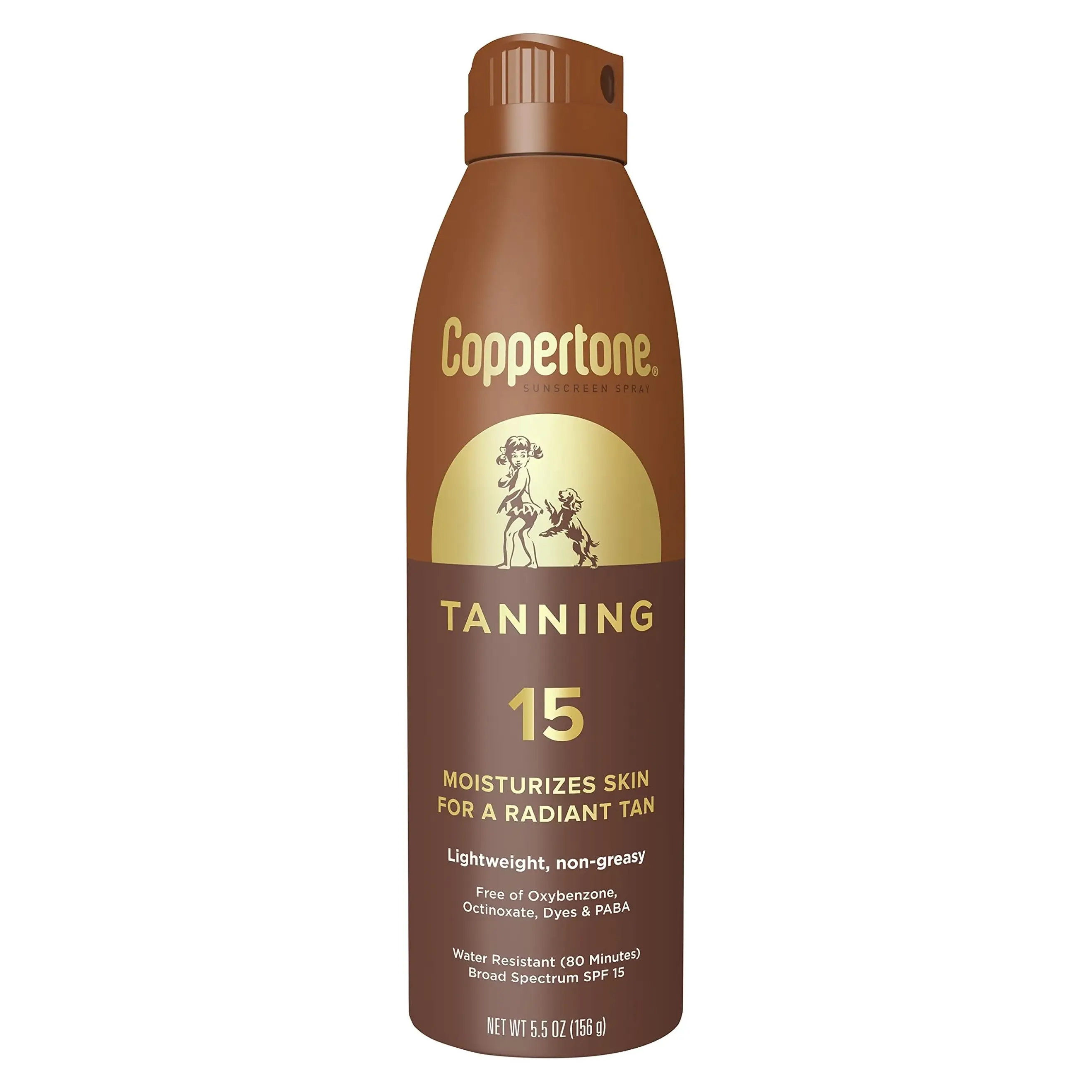 Coppertone Tanning Sunscreen Spray SPF 15 Waterproof - 156g