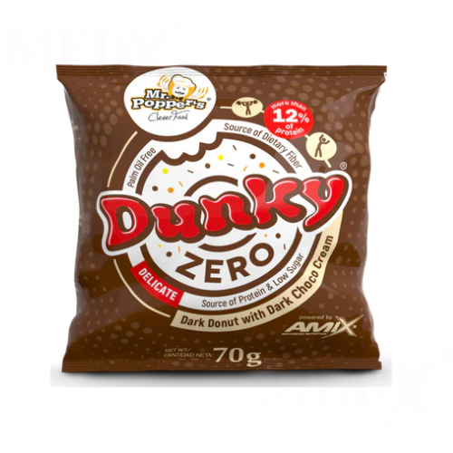 Mr. Poppers Dunky Zero – Dark Donut with Chocolate Cream Filling, 70g
