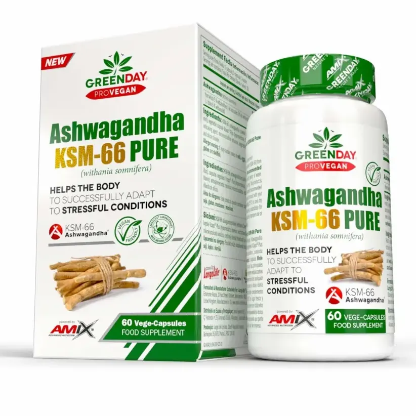 Amix GreenDay ProVegan Ashwagandha KSM-66 Pure - 60 Vege Capsule 1