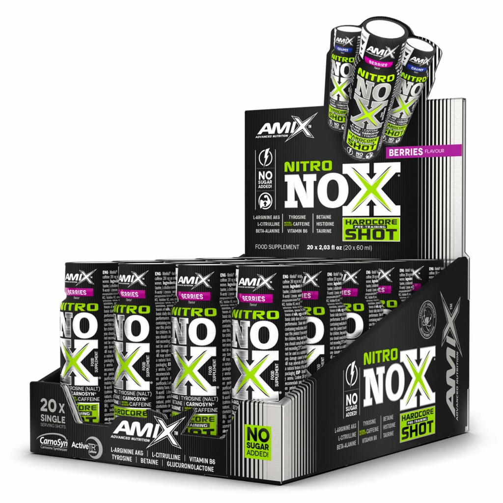 Amix NitroNOX Hardcore Shots Berries Flavor - 60ml x 20pcs