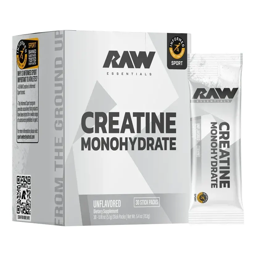 Raw Creatine Monohydrate - 30 Stick Pack 1