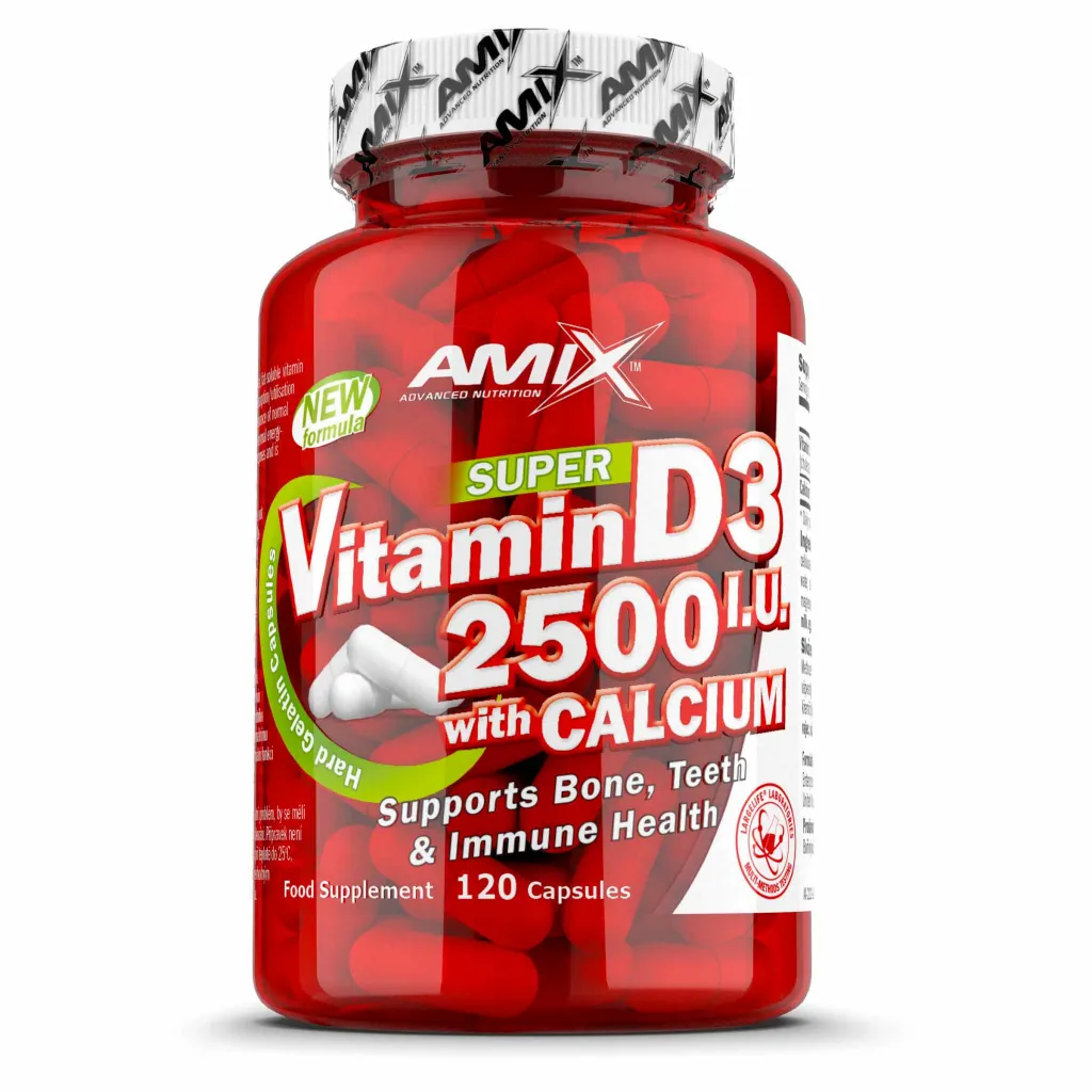 Amix Super Vitamin D3 2500I.U. with Calcium - 120 Capsules