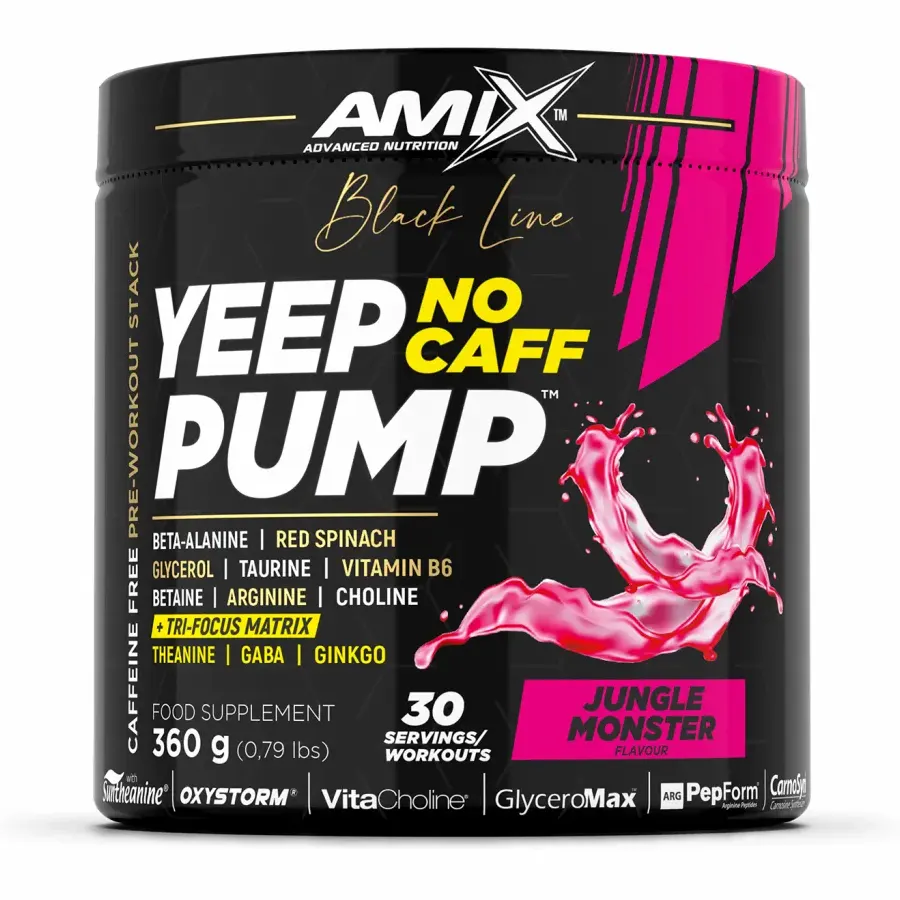 Amix Black Line Yeep Pump No Caff Jungle Monster Flavor - 360gm 1
