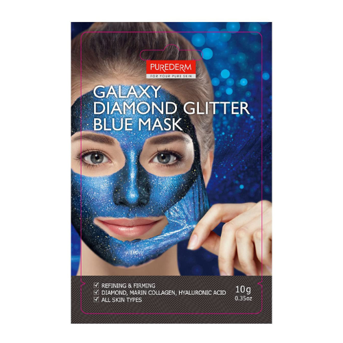 Purederm Galaxy Diamond Glitter Blue Mask 10g