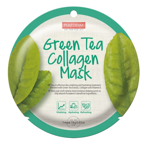 Purederm Green Tea Collagen Mask 18g ADS-807