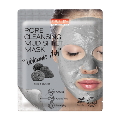 Purederm Mud Sheet Volcanic Ash Mask ADS-832 1
