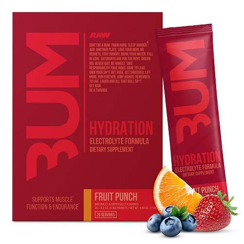 Raw Bum Hydration Powder Fruit Punch -20 Sachets 1
