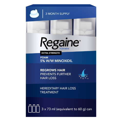Regaine For Men Extra Strength Foam 5% 60g - value pack of 3 foam bottles 1