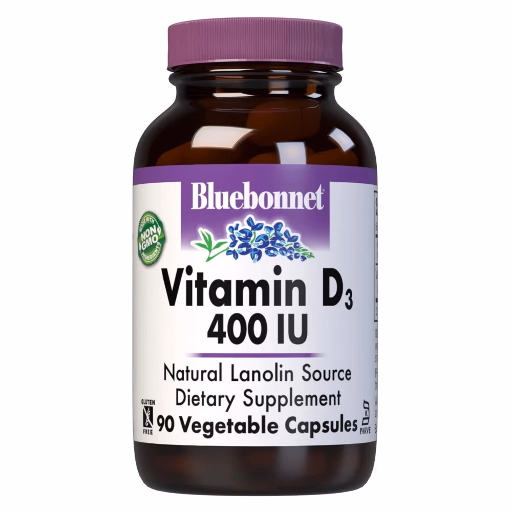Bluebonnet Vitamin D3 400IU 90 Veg Caps