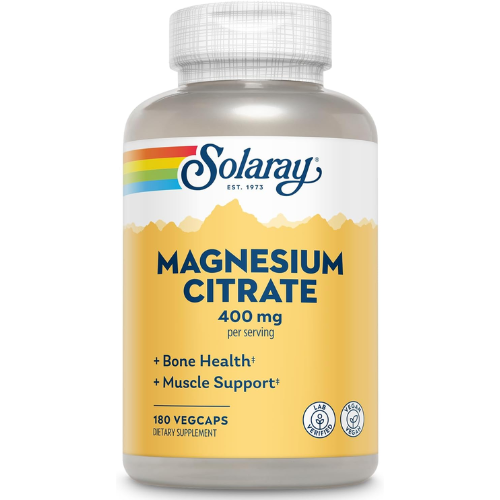 Solaray Magnesium Citrate 400 mg Capsules 180s