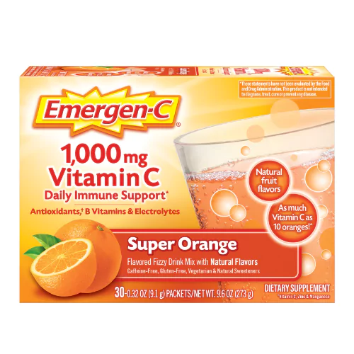 Emergen-C Vitamin C 1000mg Super Orange 30 Packs 1