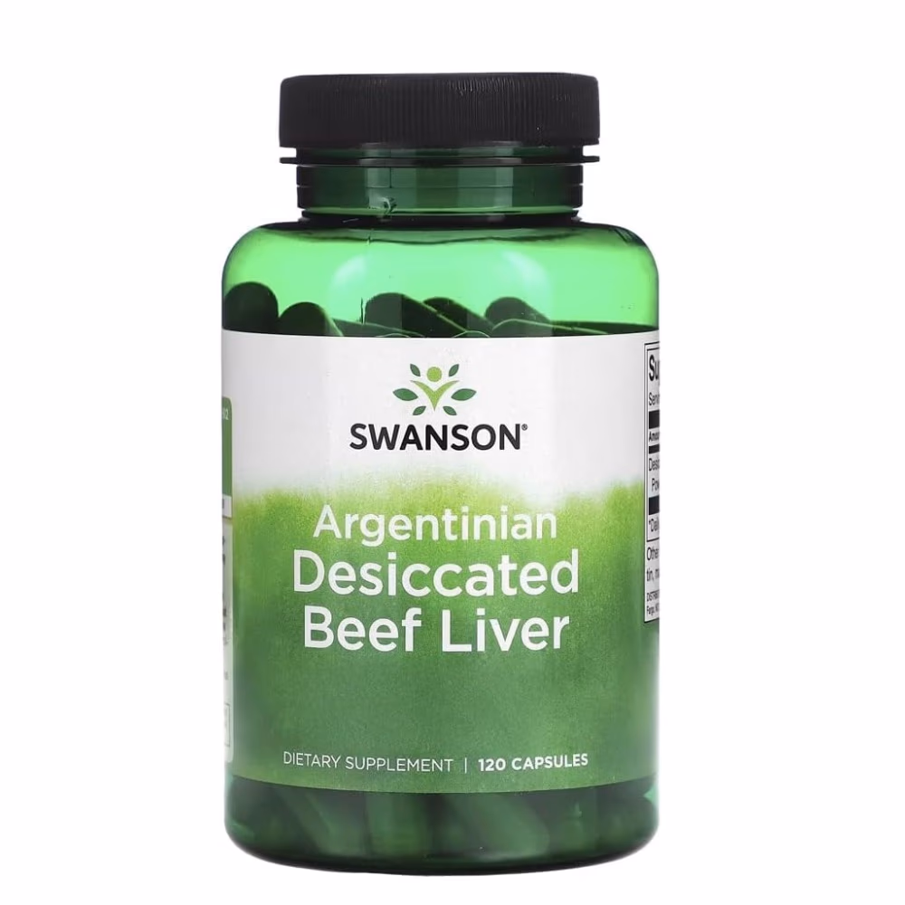 Swanson Argent Desiccated Beef Liver 500mg 120 Capsules