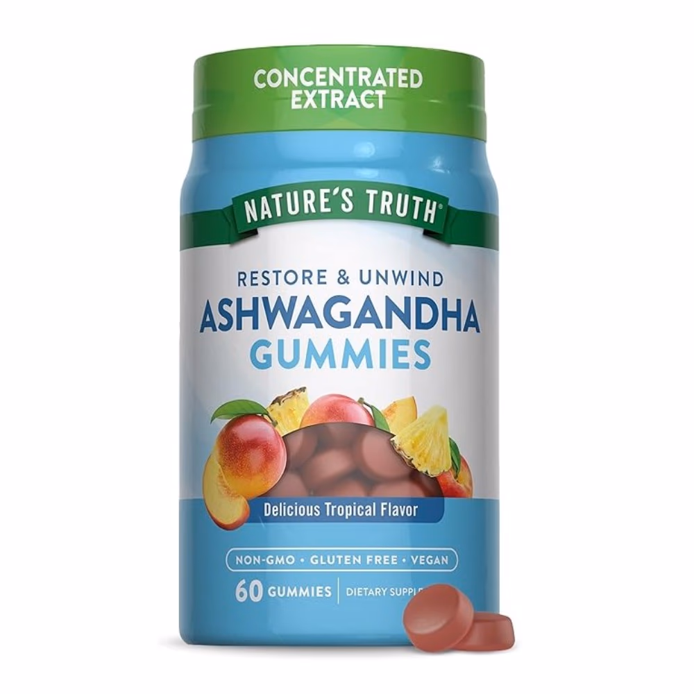 Nature's Truth Ashwagandha 60 Tropical Gummies  1