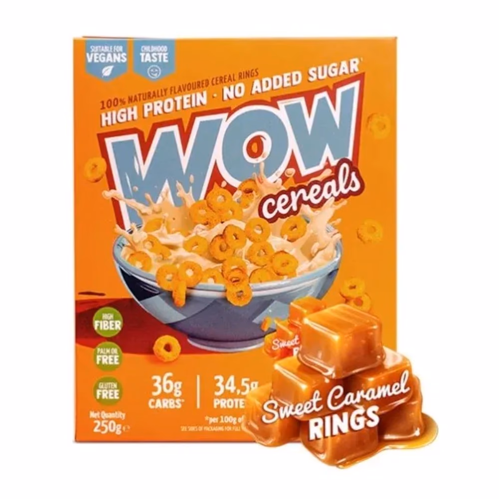 WOW Cereals Sweet Caramel Rings 250g